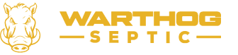 Warthog Septic logo with warthog illustration